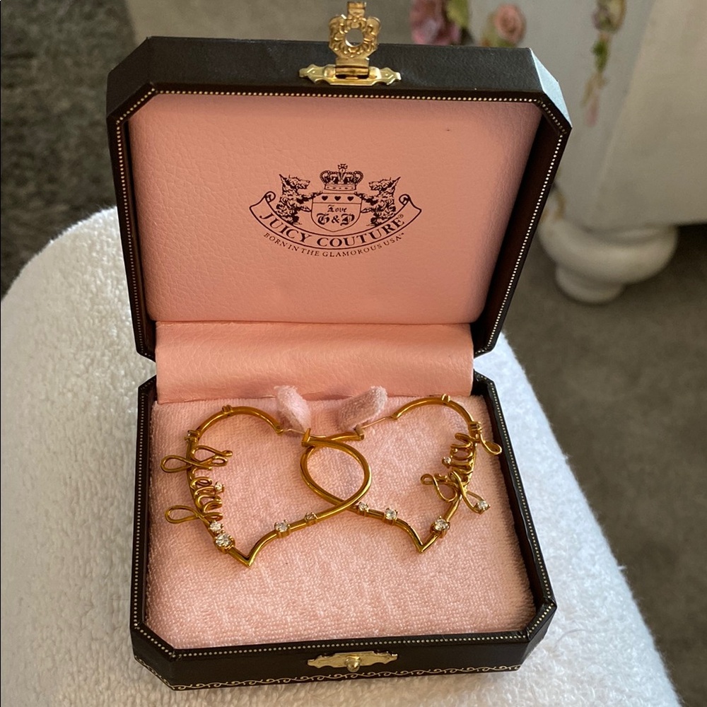 Juicy Couture Gold Heart Earrings
